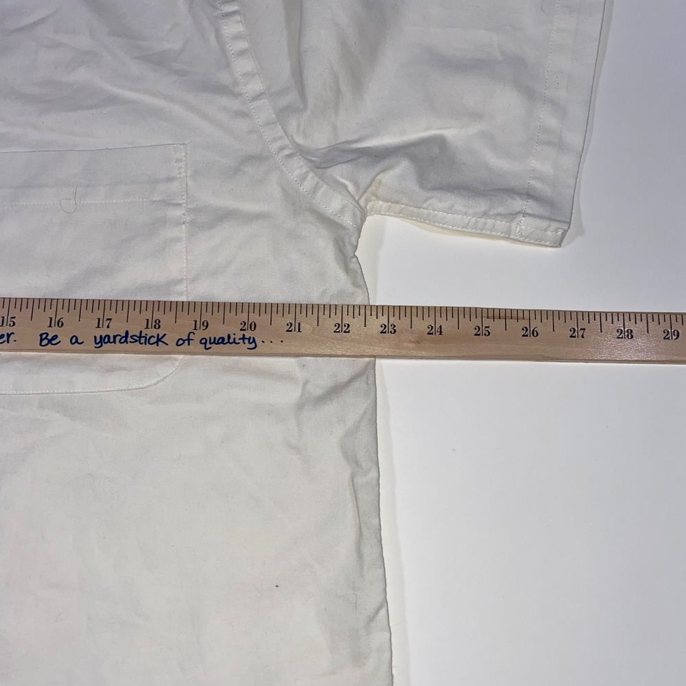 ST JOHNS BAY Mens Med Classic Fit Short Sleeve Button Down Shirt White Worry Fre - Picture 4 of 7